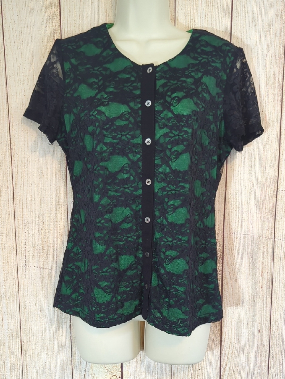 Black Floral Lace Top